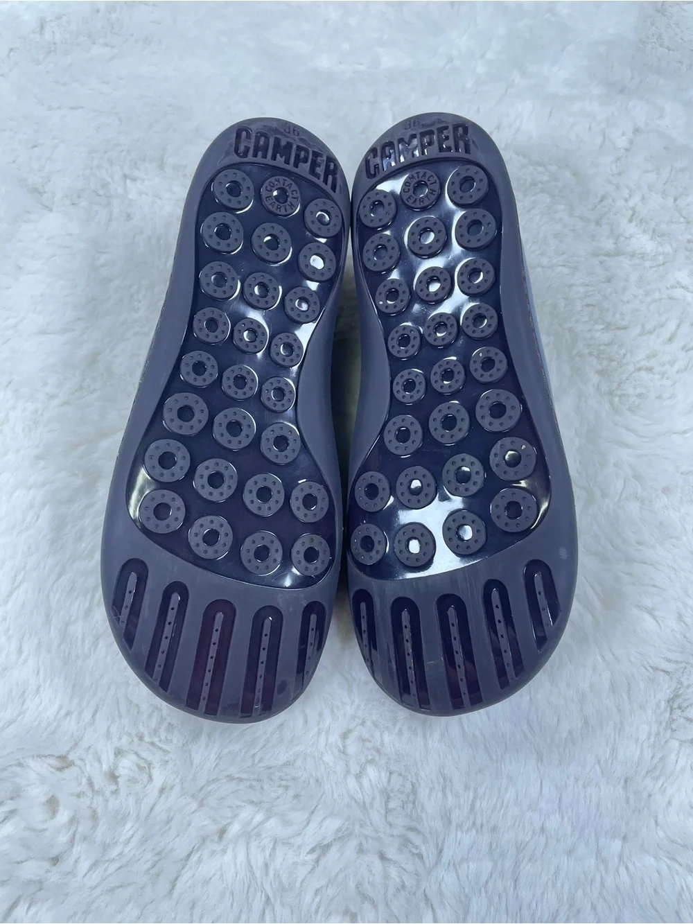 Camper women’s Slate Blue Leather Lace-Up Sneakers Size US 6 EU 36 NWOB